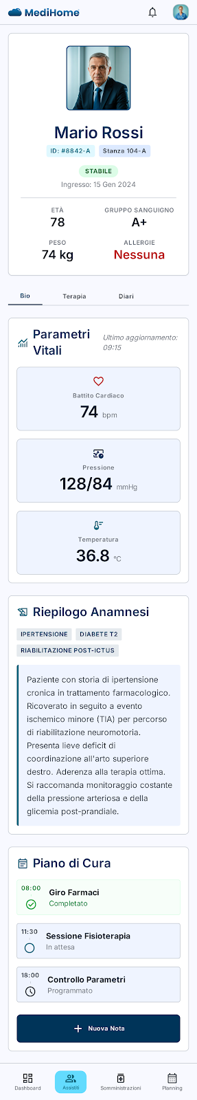 Schermata MediMobile programma e somministrazioni
